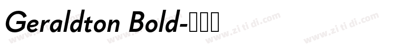 Geraldton Bold字体转换